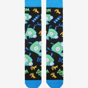 Invader Zim GIR Doom Crew Socks Hot Topic Nickelodeon